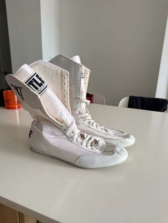 Title Boxing White Hi-Top Boxing Shoes Size 13 main image 12